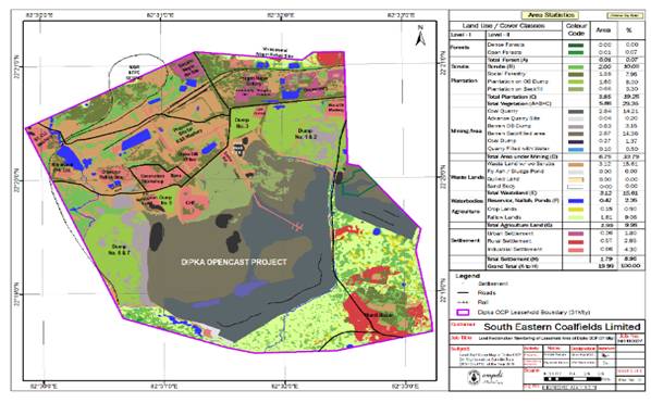 Satellite based monitoring of Dipka OC, SECL